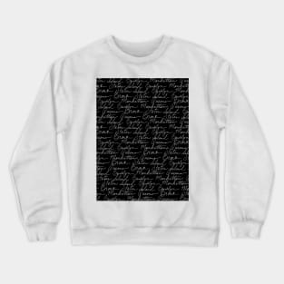 New York Pattern Boroughs - Scripts Crewneck Sweatshirt